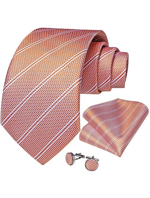 DiBanGu Corbata de seda y bolsillo cuadrado tejido formal corbata corbata de hombre