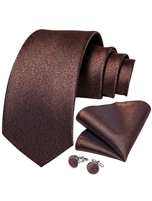 DiBanGu Corbata de seda y bolsillo cuadrado tejido formal corbata corbata de hombre