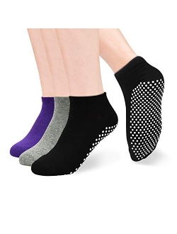 Non Skid Slip Sticky Grippers Socks Pilates Ballet Barre Yoga Socks for Women