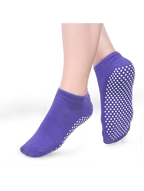 Non Skid Slip Sticky Grippers Socks Pilates Ballet Barre Yoga Socks for Women