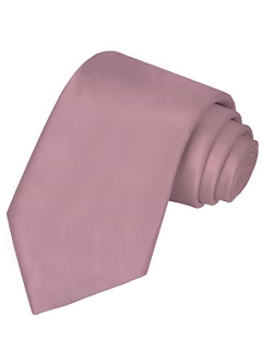 KissTies 63 '' XL Tie Mens extra largo sólido satén corbata para hombres grandes y altos