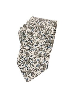 Mantieqingway - Corbata de algodón para hombre, diseño floral