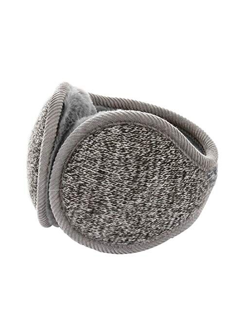 Surblue Unisex Warm Knit Earmuffs Ladies Cashmere Winter Pure Color Outdoor Fur Earwarmer, Adjustable Wrap