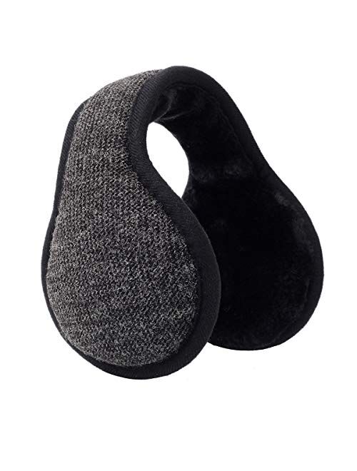 Ear Warmers For Men Women Foldable Fleece Unisex Winter Warm Earmuffs For Cold Winters,Biking,Adjustable,Protects Ears