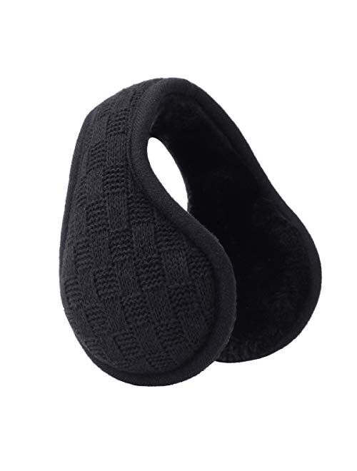 Ear Warmers For Men Women Foldable Fleece Unisex Winter Warm Earmuffs For Cold Winters,Biking,Adjustable,Protects Ears