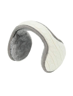 Zando Ear Muffs for Winter Women - Ear Warmer Foldable Earmuffs Knit Furry Winter Earmuffs Men Women Kids