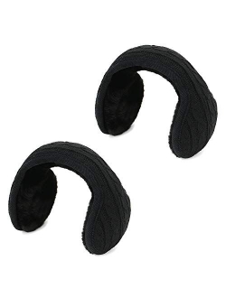 Zando Ear Muffs for Winter Women - Ear Warmer Foldable Earmuffs Knit Furry Winter Earmuffs Men Women Kids