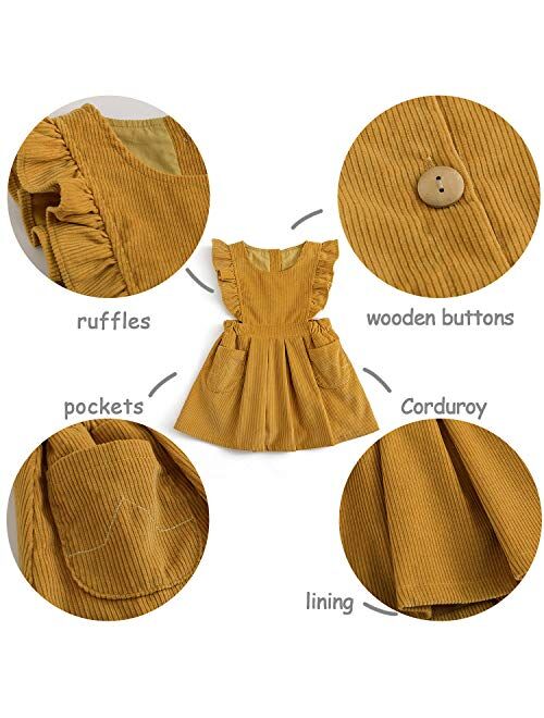 Simplee kids Toddler Girl Casual Dress for Spring Girls Skrit with Pocket