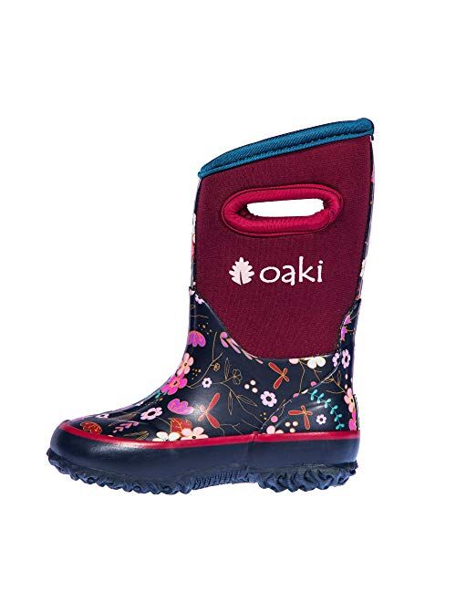 OAKI Kid's Neoprene Rain Boots, Snow Boots, Muck Boots