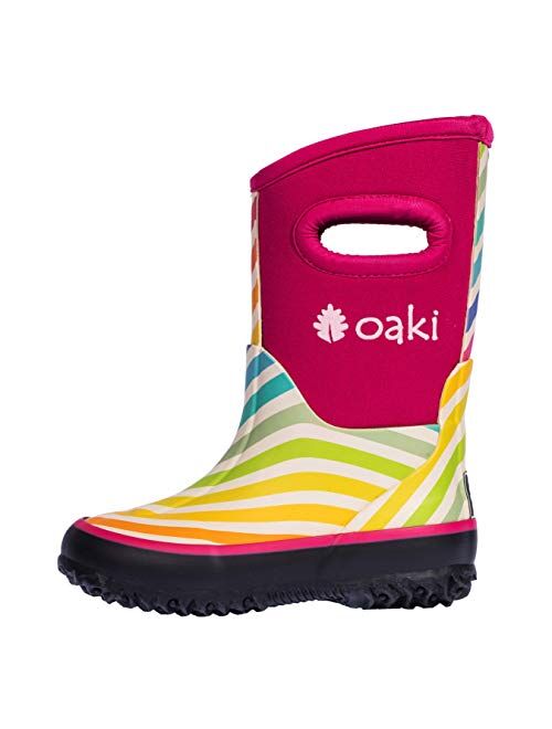 OAKI Kid's Neoprene Rain Boots, Snow Boots, Muck Boots