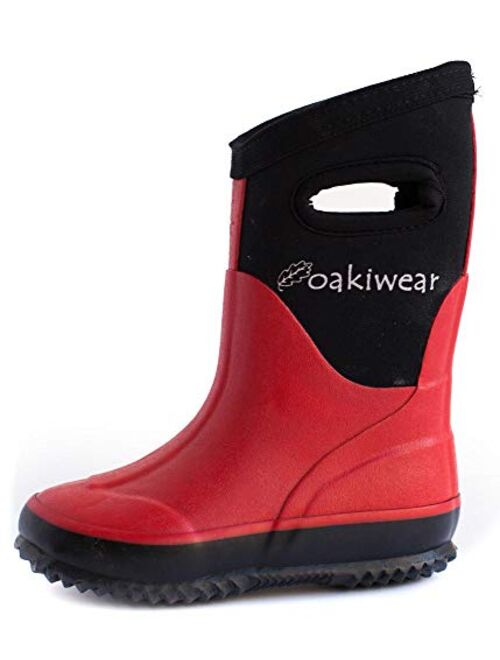 OAKI Kid's Neoprene Rain Boots, Snow Boots, Muck Boots