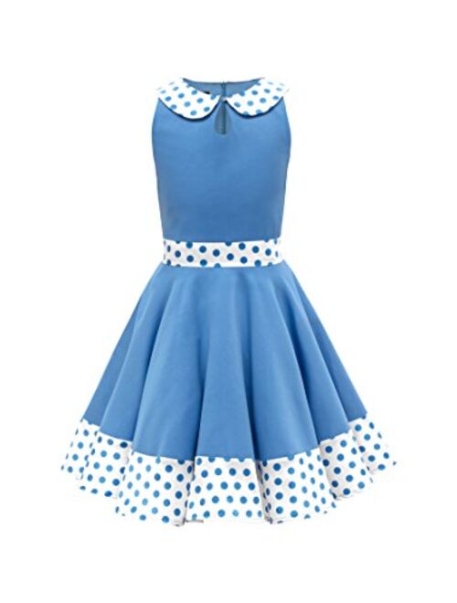 BlackButterfly Kids 'Zoey' Vintage Polka Dot 50's Girls Dress