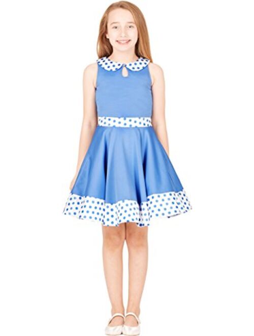 BlackButterfly Kids 'Zoey' Vintage Polka Dot 50's Girls Dress