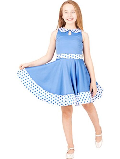 BlackButterfly Kids 'Zoey' Vintage Polka Dot 50's Girls Dress