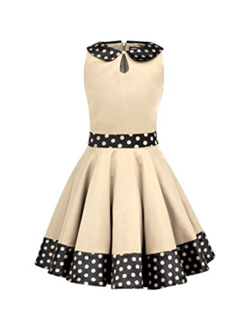 BlackButterfly Kids 'Zoey' Vintage Polka Dot 50's Girls Dress