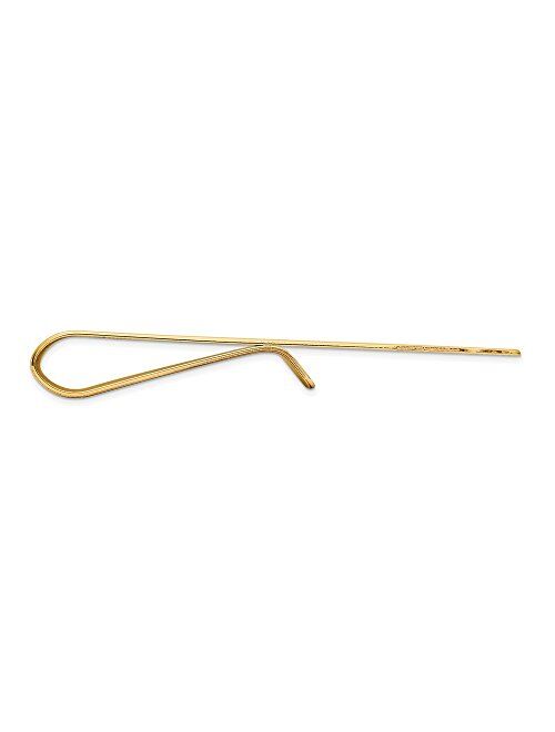 Solid 14k Yellow Gold Tie Bar (8mm x 50mm)