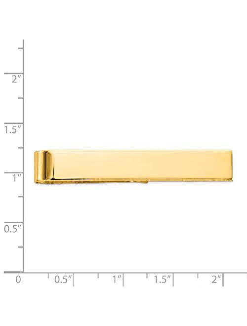 Solid 14k Yellow Gold Tie Bar (8mm x 50mm)