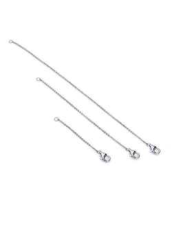 Necklace Extenders Gold Necklace Extender Silver Chain Extenders for Necklaces Sterling Silver Extender for Bracelet Anklet Set 2", 3", 4", and 6"