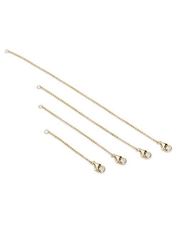 Necklace Extenders Gold Necklace Extender Silver Chain Extenders for Necklaces Sterling Silver Extender for Bracelet Anklet Set 2", 3", 4", and 6"