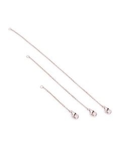 Necklace Extenders Gold Necklace Extender Silver Chain Extenders for Necklaces Sterling Silver Extender for Bracelet Anklet Set 2", 3", 4", and 6"