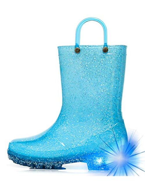 Hugrain Light Up Rain Boots for Little Kids