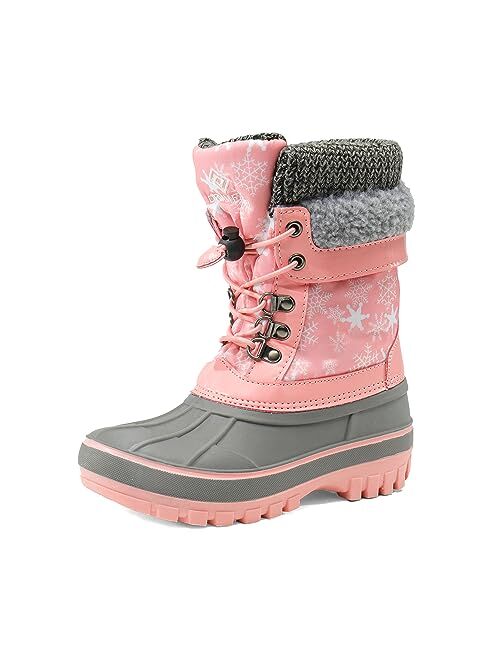 DREAM PAIRS Boys Girls Insulated Waterproof Winter Snow Boots