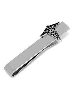 Medical Caduceus Tie Bar