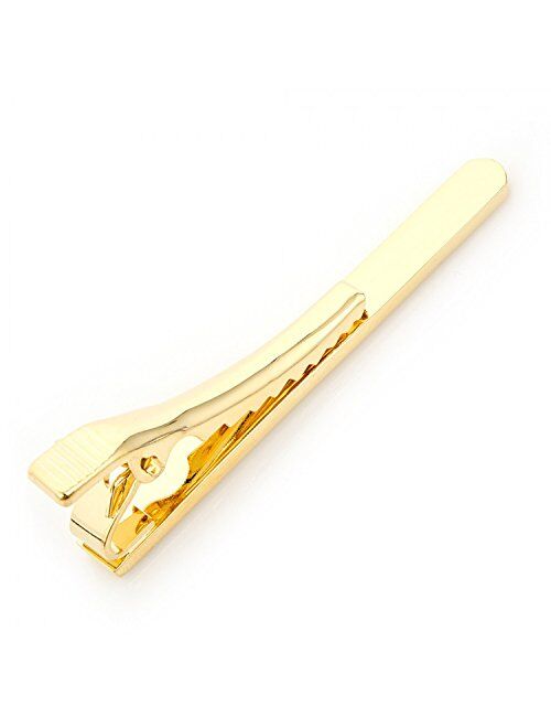 Ox and Bull Trading Co. Gold Etched Lines Tie Clip