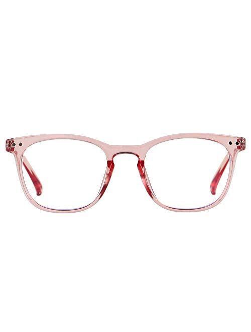 Blue Light Blocking Glasses Women Men Computer Small Face Clear Bluelight Blocker Eyeglasses Frame ANDWOOD AR001