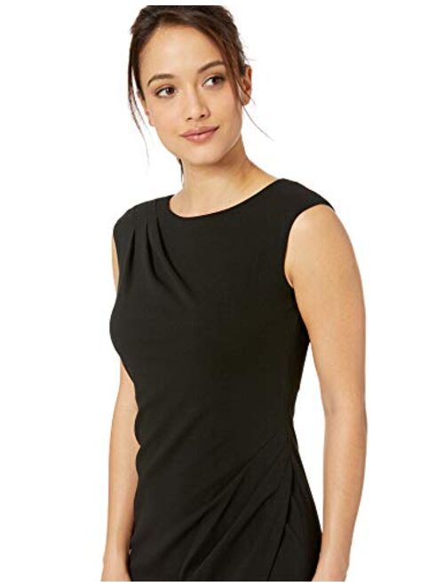 Calvin Klein Women's Petite Cap Sleeve Dress with Front Overlay