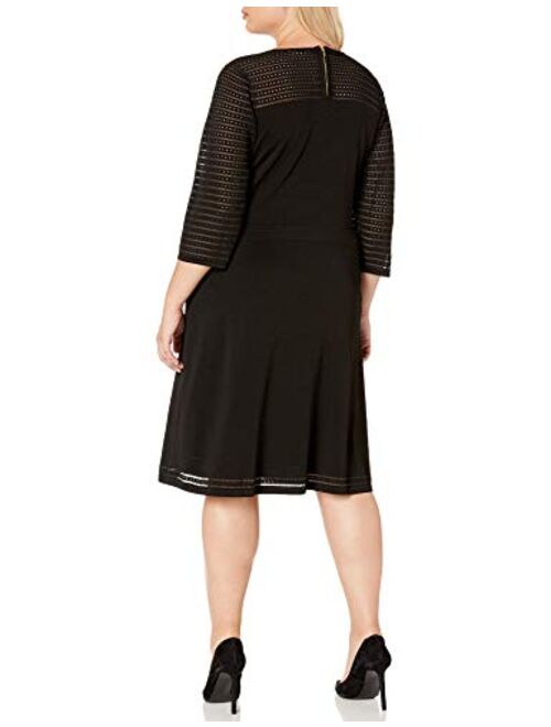 Calvin Klein Women's Plus Size Sweater Dress with Illusion Hem