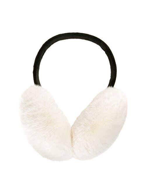 ZLYC Winter Faux Fur Foldable Earmuffs Cute Fuzzy Ear Muffs for Women Girls