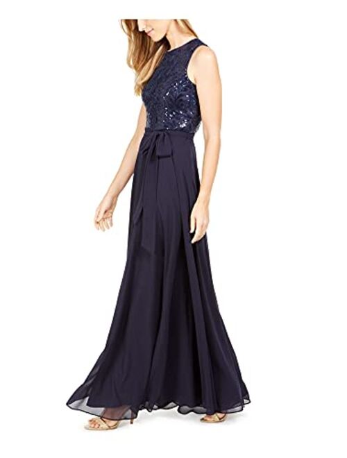 Calvin Klein Embroidered Bodice Gown