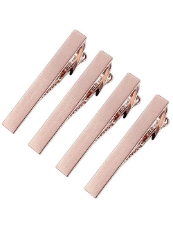 HAWSON 2 inch Tie Clip for Men in 1pcs/ 3pcs/4 pcs, Tie Bar Clip for Men's Skiny Necktie, Tie Pin Clip Gift Set for Working