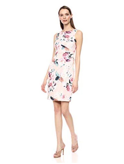 Calvin Klein Women's Sleeveless Scuba Starburst Sheath Dress