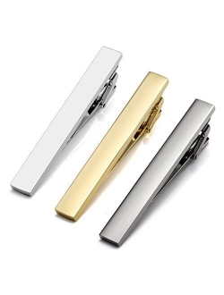 Jovivi Personalized Custom Message Men's Tie Clip Bar for Skinny Necktie Ties Engraved Free, Groomsmen Mans Fathers Day