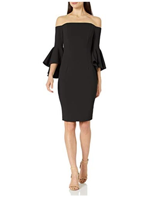 Calvin Klein Women's One Shoulder Solid Sheath Dress