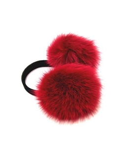 HIMA 100% Real Fox Fur Winter Earmuff, Made in US