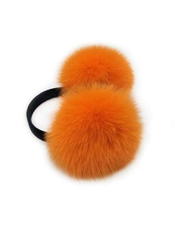 HIMA 100% Real Fox Fur Winter Earmuff, Made in US