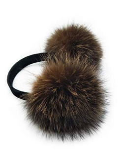 HIMA 100% Real Fox Fur Winter Earmuff, Made in US