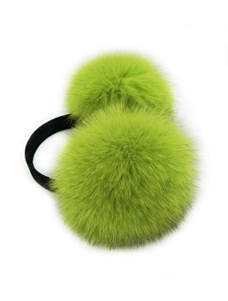 HIMA 100% Real Fox Fur Winter Earmuff, Made in US