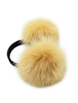 HIMA 100% Real Fox Fur Winter Earmuff, Made in US