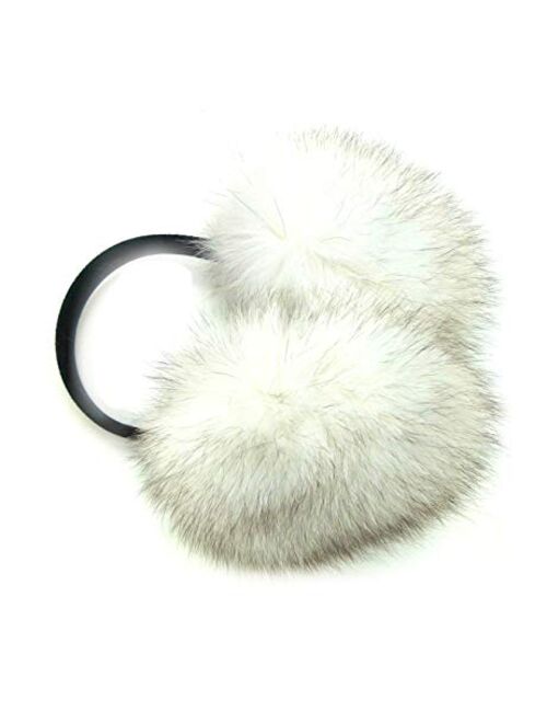 HIMA 100% Real Fox Fur Winter Earmuff, Made in US