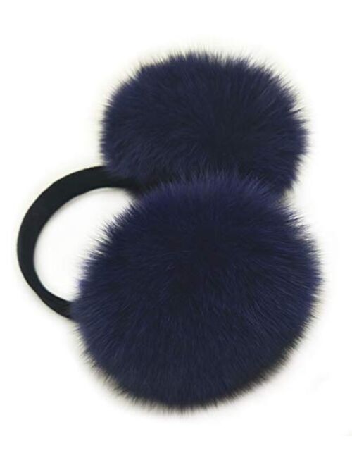 HIMA 100% Real Fox Fur Winter Earmuff, Made in US