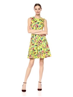 Women's Sleeveless Printed A Line Dress