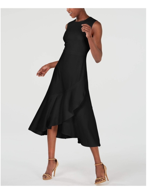 calvin klein flounce hem dress