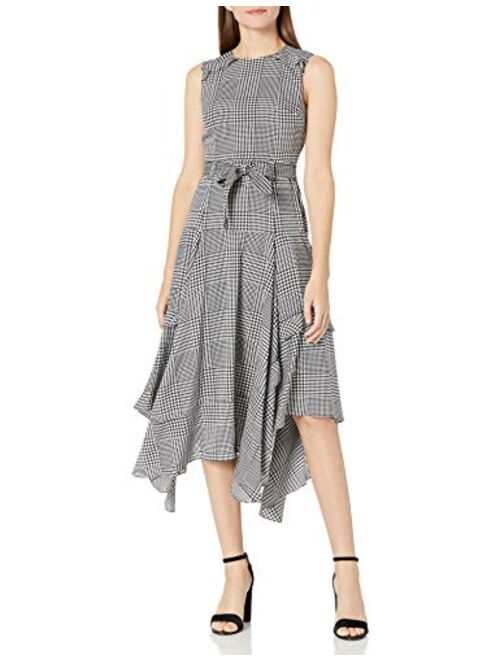 Calvin Klein Women's Crew Neck Dress with Ruffle Detail