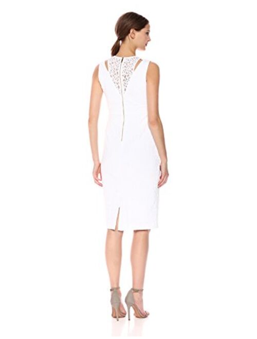 Calvin Klein Women's Sleeveless Lace Sheath with Shoulder Cut Out Dress