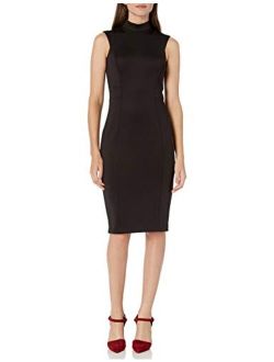 Women's Sleeveless Sheath with Mock Neckline