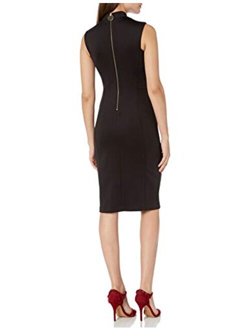 Calvin Klein Women's Sleeveless Sheath with Mock Neckline